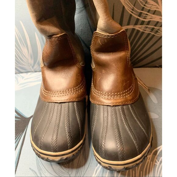 Sorel Slimboot Leather gray Western Waterproof Tall Riding Boots sz 7 - Picture 2 of 13